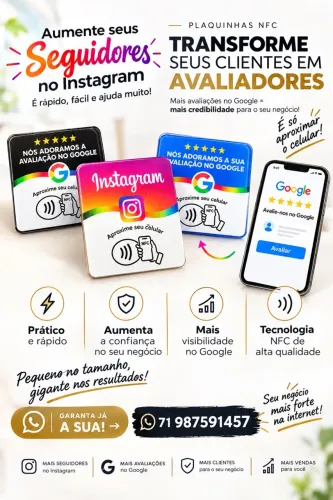 Plaquinhas nfc 