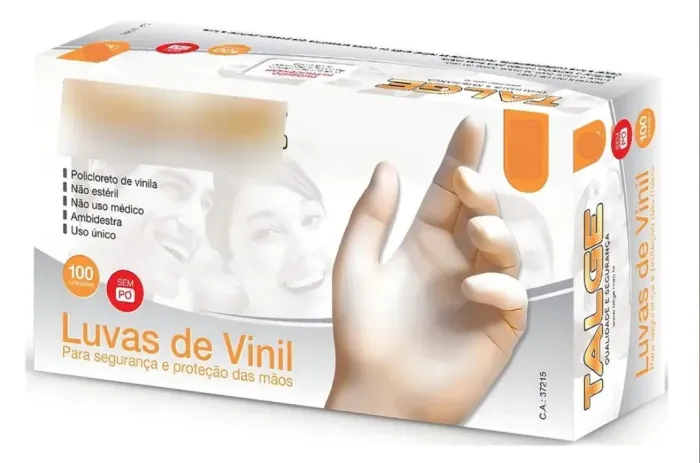 LUVAS DESCARTÁVEIS DE VINIL
