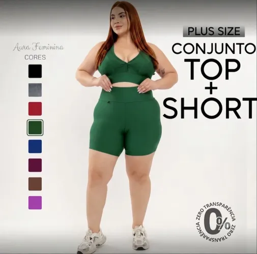 Moda Fitness Conj - Moda Fitness- Top e Shot