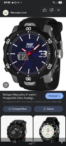 Relogio masculino X watch xmppa336 D2kx anadigital  pulseira de cilicone nobo