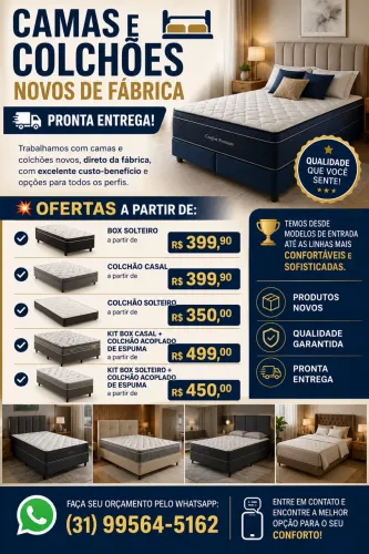 Cama de casal e solteiro