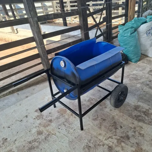 carrinho tambou de 100l abre e checha