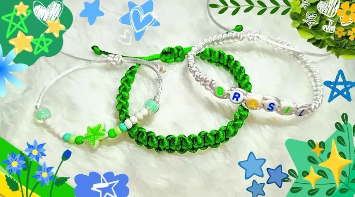 Pulseiras de macrame/pano