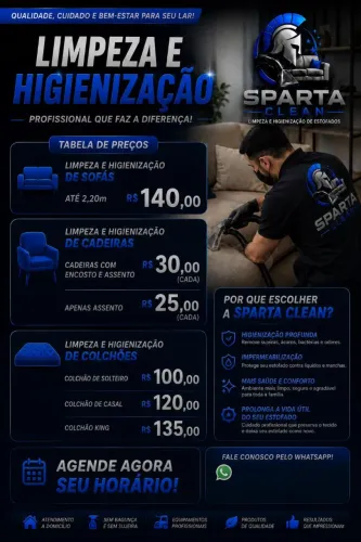 Limpeza e higienização de estofados 