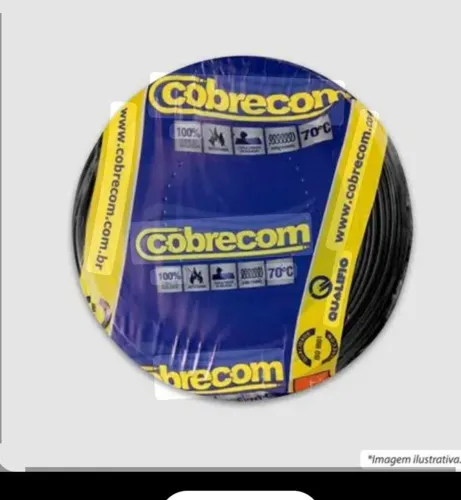 Fio 2,5mm Cobrecom Preto 100mts Lacrado
