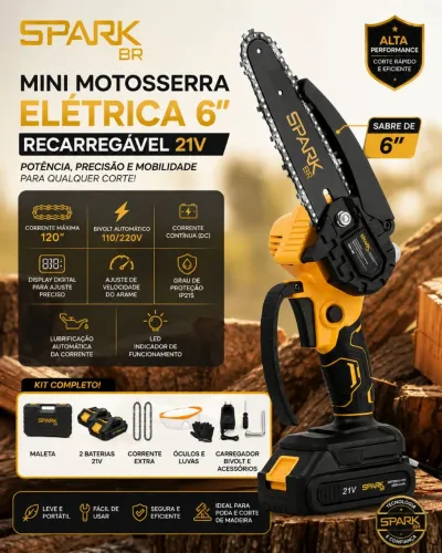 Mini Motosserra Elétrica. Zero 