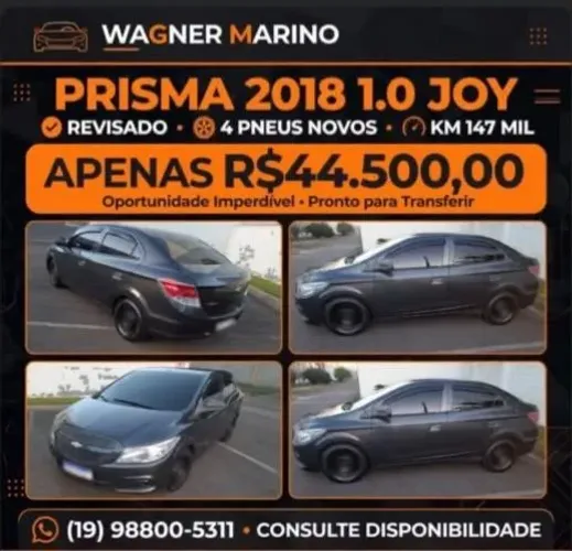 Chevrolet Prisma Sed. Joy/ LS 1.0 8V Flexpower 4P 2018