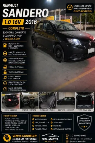 Renault Sandero Authentique Hi-power 1.0 16V 5P 2016