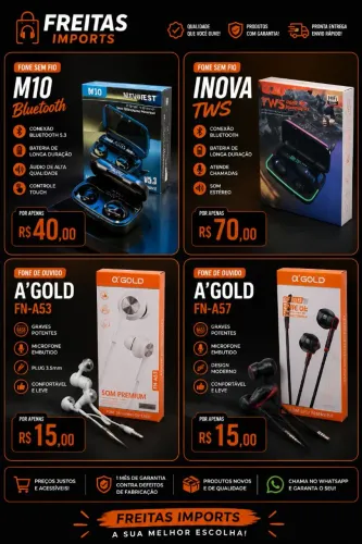 ? Fones de Ouvido Novos | Bluetooth e Com Fio | A partir de R$15