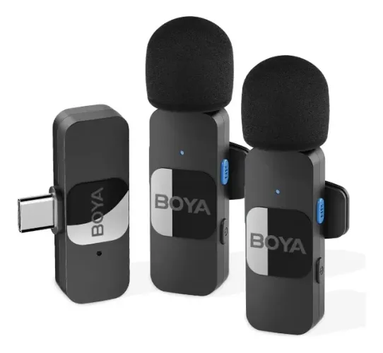 Microfone De Lapela Boya By-v20 Wireless Compatível com dispositivos com portas USB C