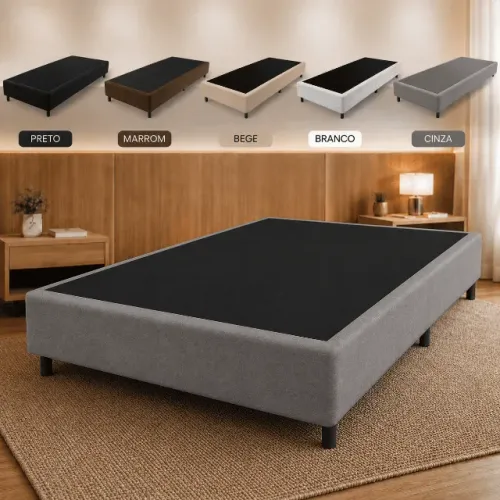 Cama box casal 138 varias cores direto da fabrica