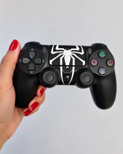 Controle Sem Fio PS4 - Estampa de Aranha