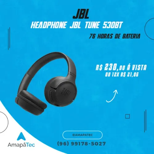 Fone De Ouvido Jbl Tune 530bt Bluetooh Preto