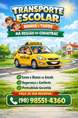 Transporte Escolar - Manhã e Tarde | Região do Cohatrac