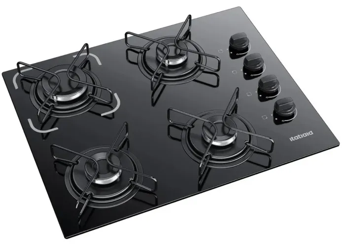 Cooktop 4 Bocas a Gás GLP Itatiaia Preto Essencial NOVO NA CAIXA