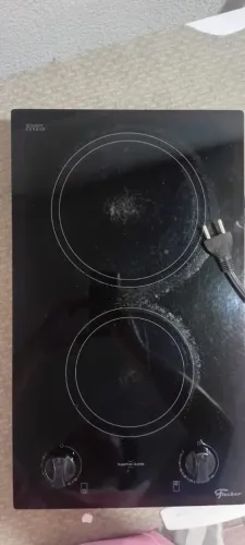 Fogão cooktop 2 bocas elétrico.