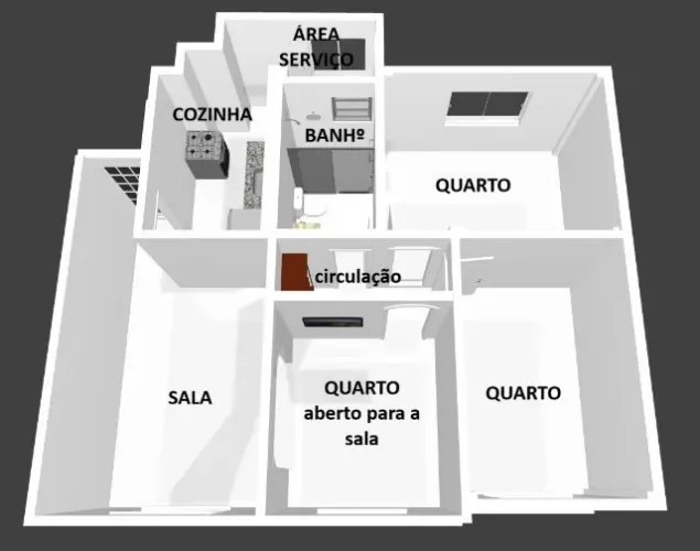 Apartamento 60 m² bairro Portuguesa Ilha do Governador 3 quartos