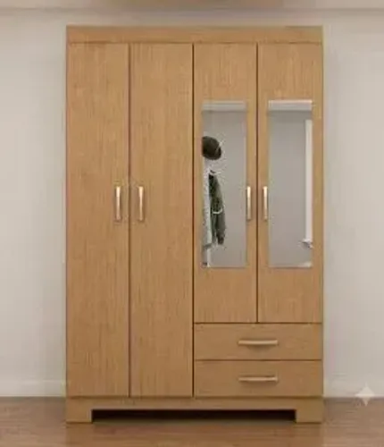 Guarda-Roupas Moscou com 4 Portas e espelho