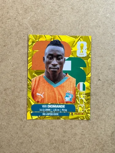 Van Diomande Gold Crumple Panini CIV18