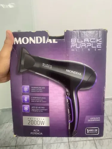 SECADOR DE CABELO Mondial Black Purple Line 2000W - Pouco Uso [Na Caixa]