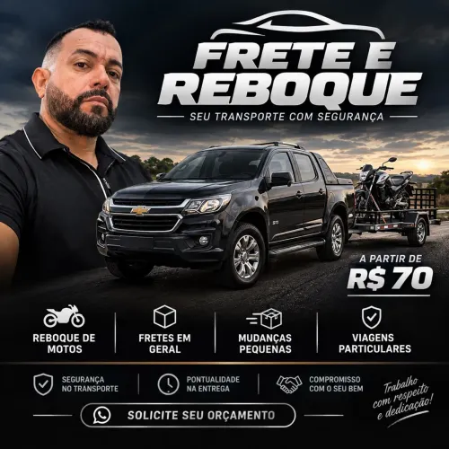 Frete pequeno e Reboque motos