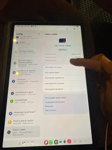 Tablet Samsung s9+teclado+caneta