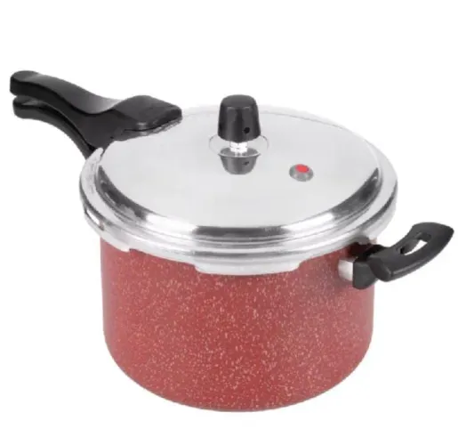 Panela De Pressão Fechamento Externo Antiaderente 4,5L Alumínio Nacional - Vermelho/Preta