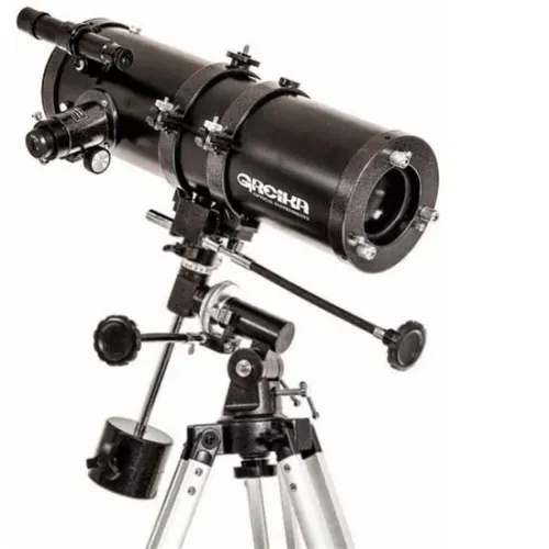 Telescópio Equatorial GREIKA 114X1000mm com Tripé e Acessórios - Seminovo