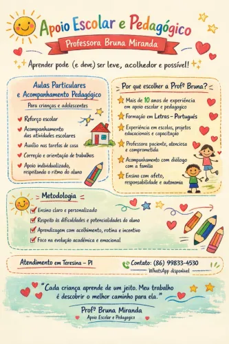 Acompanhamento escolar e pedagógico 