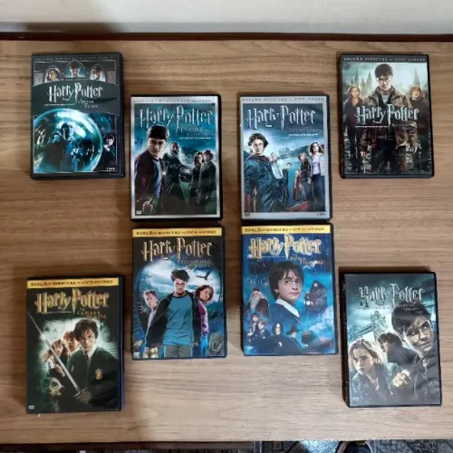 8 DVDs originais com capa de Harry Potter para colecionadores (buscar ou Envio pela OLX)