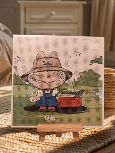 Quadro p/ Pintura com Cristais Labubu