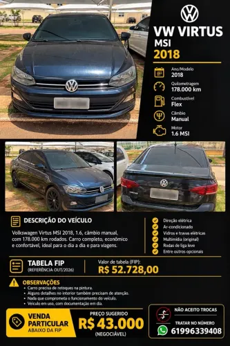 Volkswagen Virtus 1.6 MSI Flex 16V 5P Mec. 2018