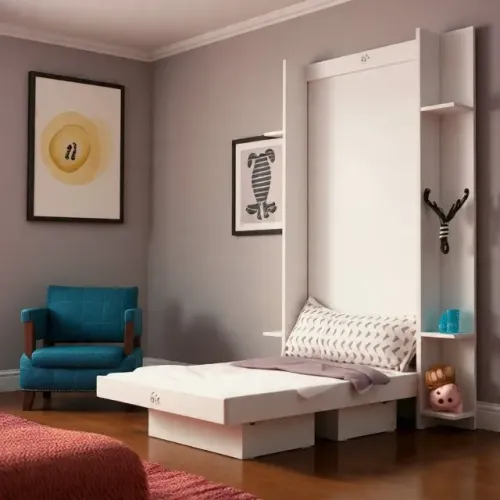 CAMA DE SOLTEIRO ARTICULADA COM ESTANTE