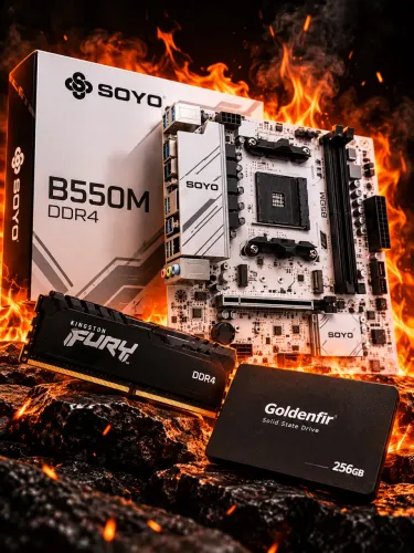 Kit Upgrade DDR4 Placa Soyo 16gb de Ram, 256gb SSD(Envio OlxPay)