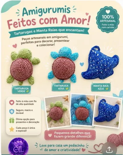 Amigurimi Artesanal- Feito a mão com carinho