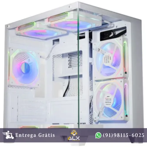 Gabinete Gamer Aquário Micro White Iii Kmex Cg-w305 *ENTREGA GRÁTIS*