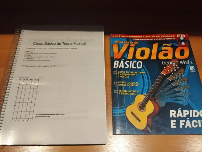 Kit 02 Apostilas Curso De Violão - Introdutório ao Intermediário