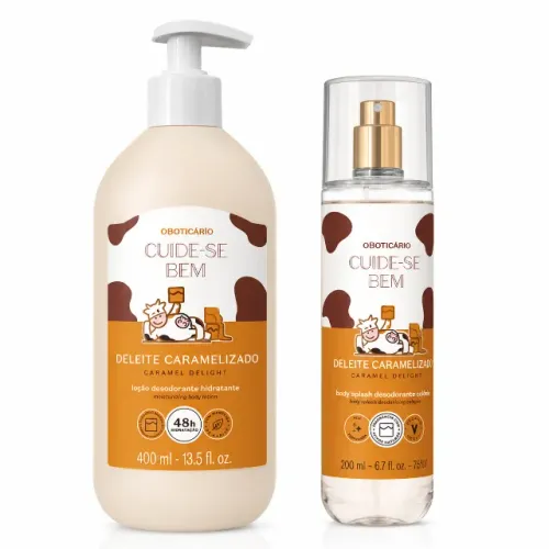 Kit Cuide-se Bem Deleite Caramelizado Body Splash + Hidratante