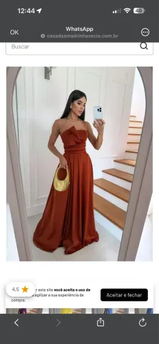 Vestido terracota P madrinha