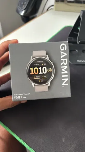 Relógio Garmin Venu ® 4 Prata e Cinza - 45 mm