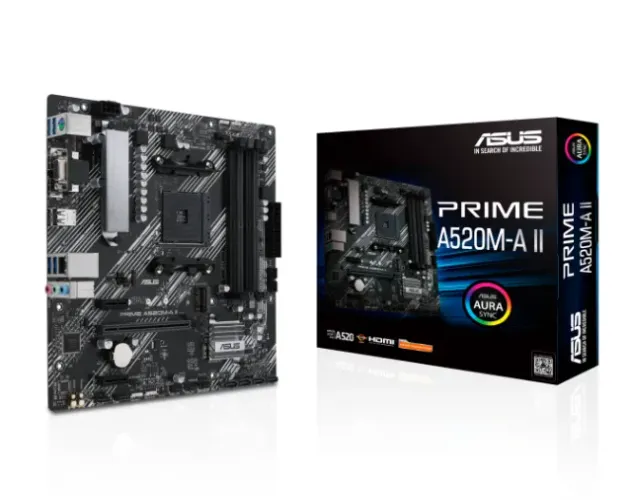 Placa-Mãe Asus Prime A520M-A II - Nova, com Garantia