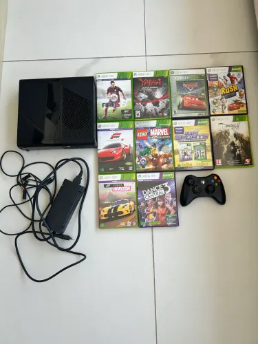 Xbox 360 E Original + Kinect + 10 Jogos Originais + Controle