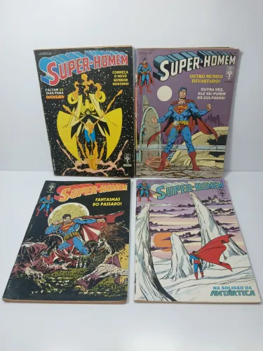 Lote 4 Gibis Super-Homem Editora Abril (76, 81, 82, 91) Anos 89-92