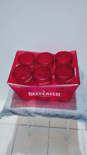 Conjunto da Beefeater London Com Balde de Gelo e 6 Taças