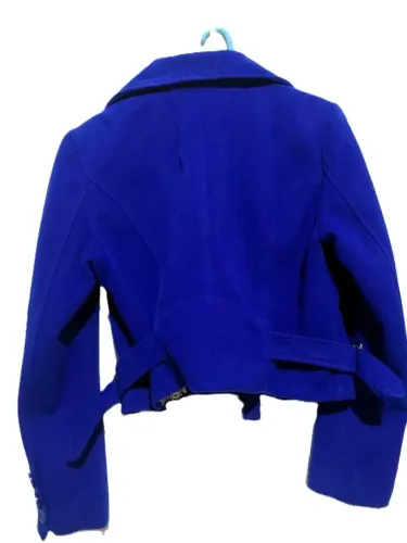 Casaco feminino azul royal Safira tamanho M