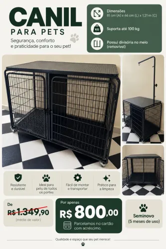 Canil para Pet Shop/Banho e Tosa/ Clínica Veterinária / Hospital Veterinário