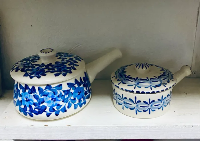Lindas Panelinhas Cerâmica Flores Vintage