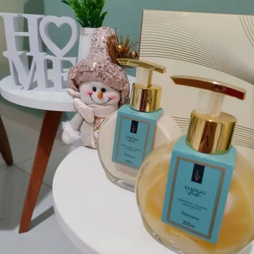 Kit bamboo creme hidratante e sabonete líquido