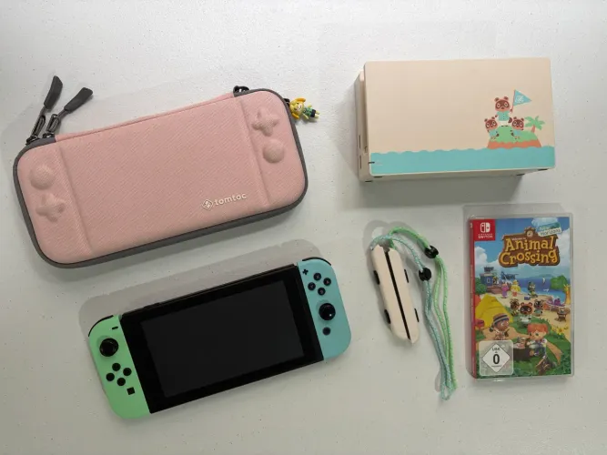 Nintendo Switch edição especial Animal Crossing + Jogo Game Animal Crossing New Horizons