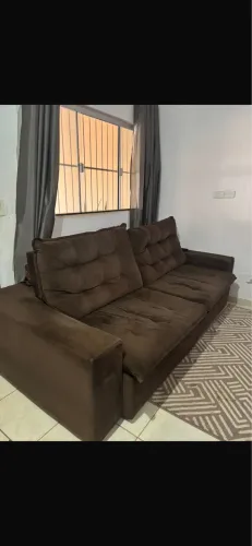 Sofá retrátil reclinável mola ensacada